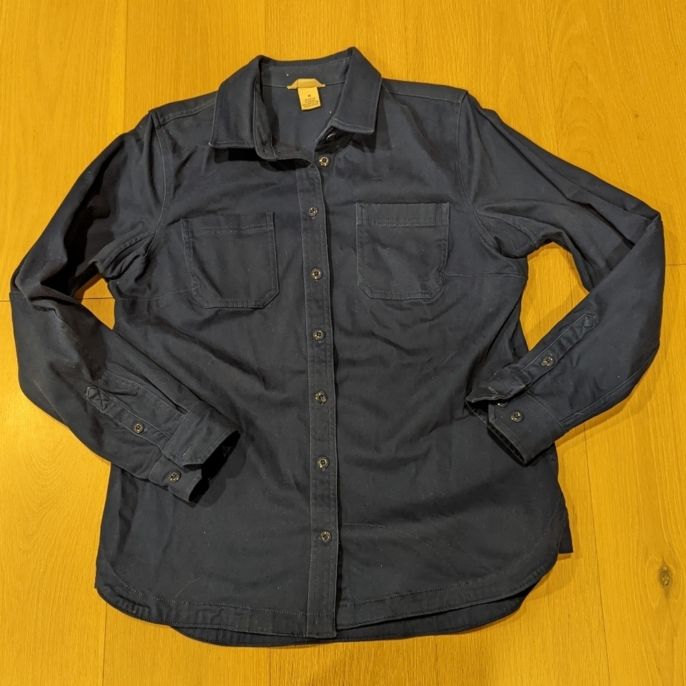 Dark Blue Button-Up Shirt